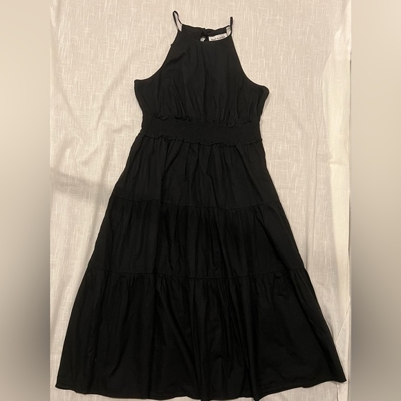 Emma & Michele Black Halter/Bow empire waist sleeveless maxi dress Sz XL - Picture 8 of 12